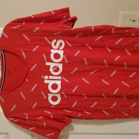 Mens red Adidas t shirt - Picture 1 of 3